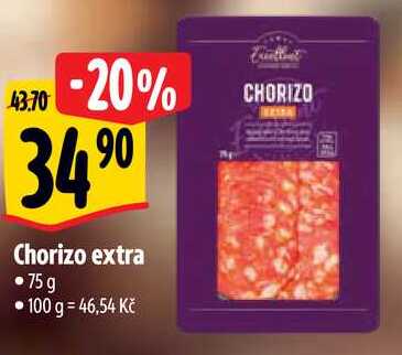 Chorizo extra, 75 g 