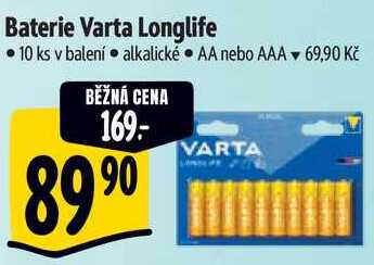 Baterie Varta Longlife, 10 ks 