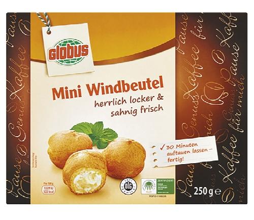 Globus Mini větrníky se šlehačkovou náplní, 250 g