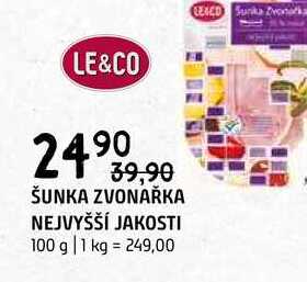 Šunka zvonařka nejvyšší jakosti 100g