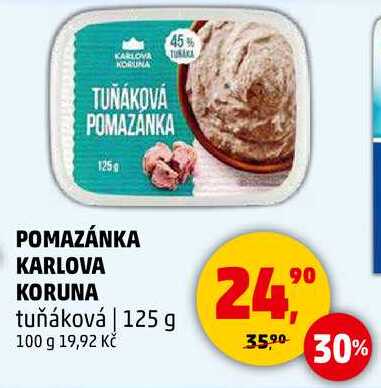 POMAZÁNKA KARLOVA KORUNA tuňáková, 125 g