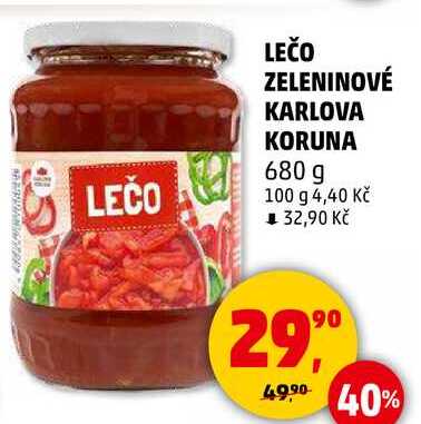 LEČO ZELENINOVÉ KARLOVA KORUNA, 680 g 