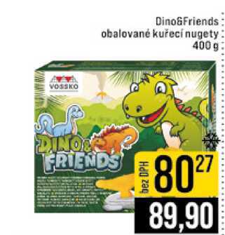 Dino&Friends obalované kuřecí nugety 400 g