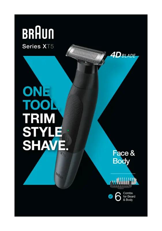 Braun Zastřihovač vousů a holicí strojek na tělo Series X XT5200, 1 ks