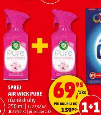 SPREJ AIR WICK PURE různé druhy, 250 ml 