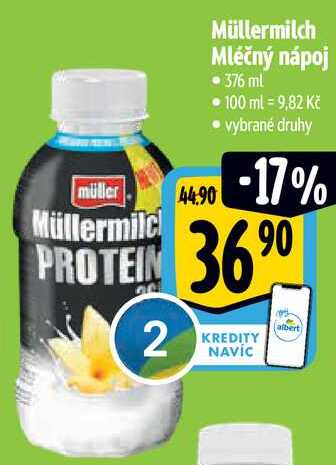 Müllermilch Mléčný nápoj, 376 ml