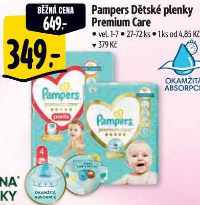 Pampers Dětské plenky Premium Care, 27-72 ks 