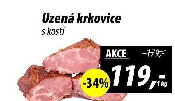 Uzená krkovice s kostí, 1 kg