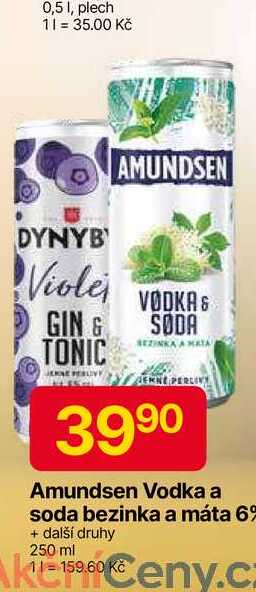 Amundsen Vodka a soda bezinka a máta 6% 250ml