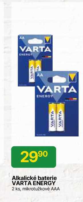 Alkalické baterie VARTA ENERGY 2 ks, mikrotužkové 