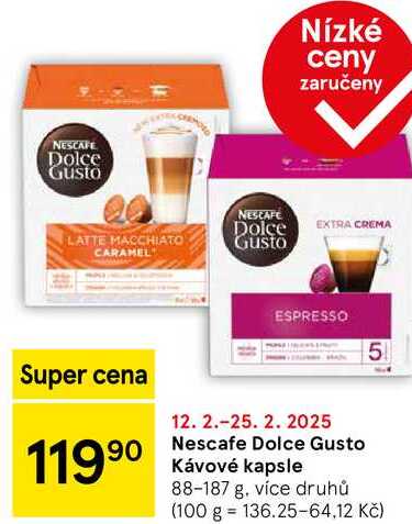 Nescafe Dolce Gusto Kávové kapsle, 88-187 g