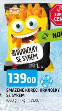 Smažené Kuřecí hranolky se sýrem 1000g