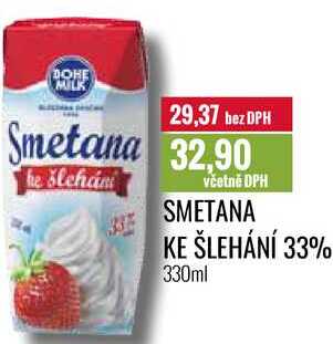SMETANA KE ŠLEHÁNÍ 33% 330ml 