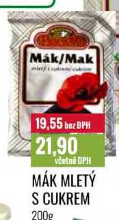 MÁK MLETÝ S CUKREM 200g  v akci