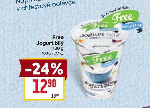 Free Jogurt bílý 180 g