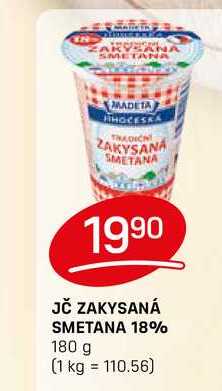 JČ ZAKYSANÁ SMETANA 18% 180 g