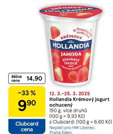 Hollandia Krémový jogurt ochucený, 150 g, více druhů 