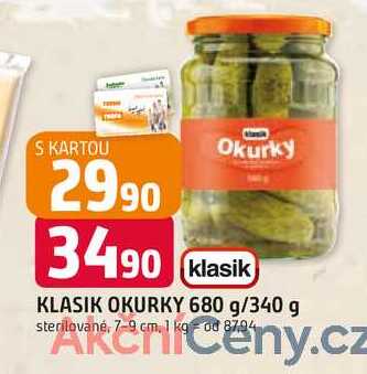 KLASIK OKURKY 680 g/340 g sterilované, 7-9 cm