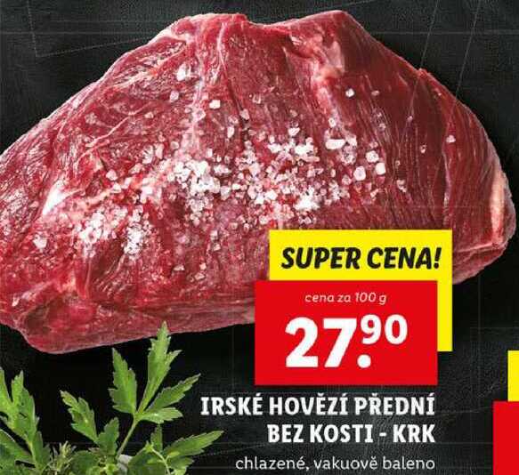 IRSKÉ HOVĚZÍ PŘEDNÍ BEZ KOSTI - KRK, cena za 100 g