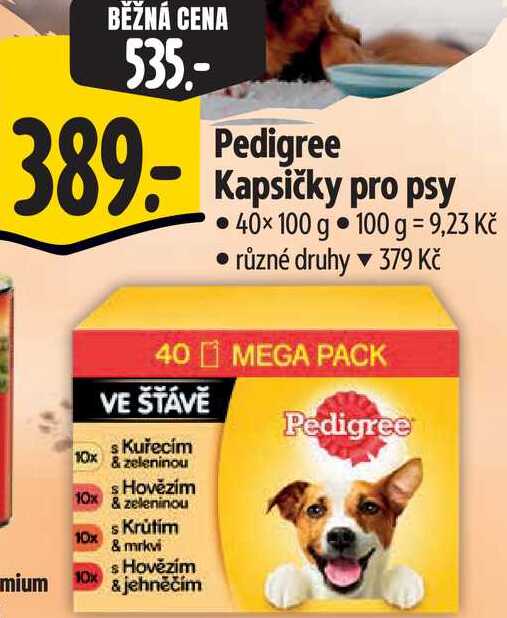 Pedigree Kapsičky pro psy, 40x 100 g 