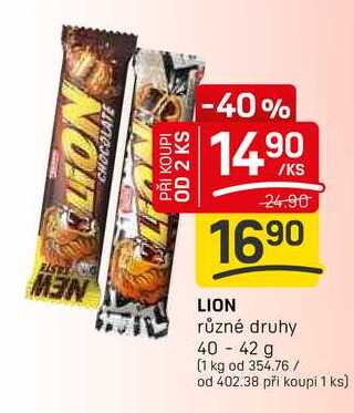 LION různé druhy 40-42 g