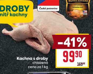 Kachna s droby chlazená cena za 1 kg