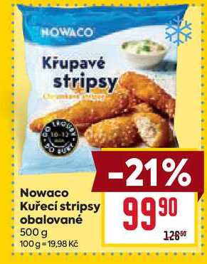 Nowaco Kuřecí stripsy obalované 500 g