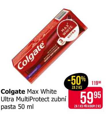 Colgate Max White Ultra MultiProtect zubní pasta 50 ml  