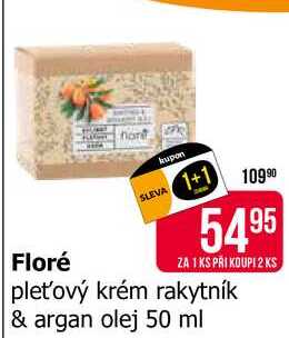 Floré pleťový krém rakytník & argan olej 50 ml  