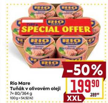 Rio Mare Tuňák v olivovém oleji 7x 80/364 g