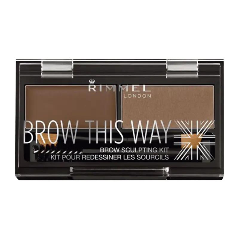 Rimmel Set na obočí Brow This Way 003 Dark Brown, 1 ks