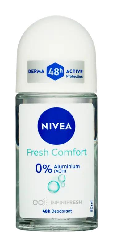 NIVEA Deodorant roll-on pro ženy Fresh Comfort, 50 ml