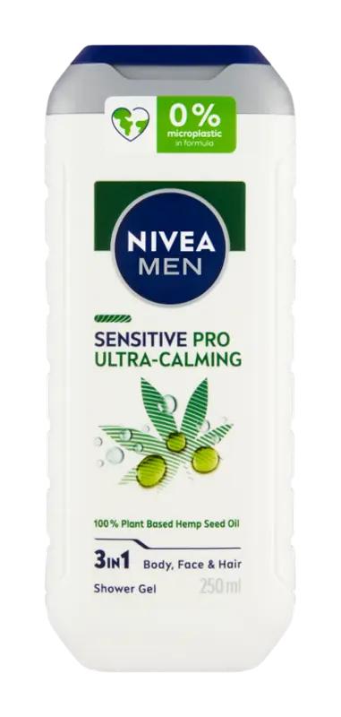 NIVEA Men Sprchový gel pro muže 3v1 Sensitive Pro Ultra-Calming, 250 ml