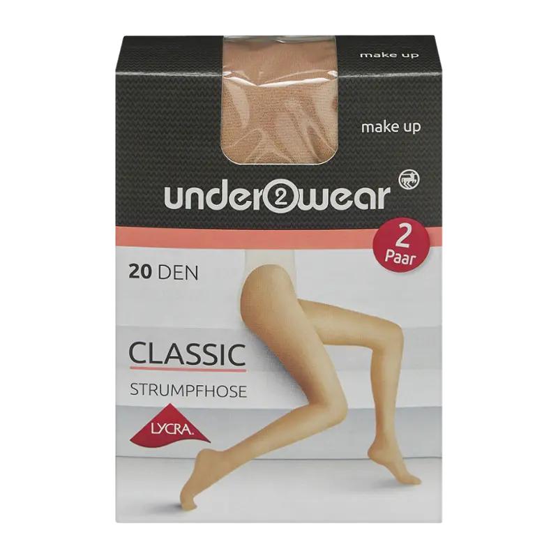 under2wear Punčochy 2pack tělové 20 DEN vel. L, 2 ks