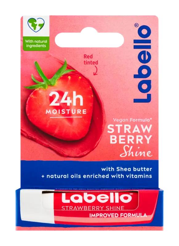 Labello Pečující balzám na rty Strawberry Shine, 4.8 g