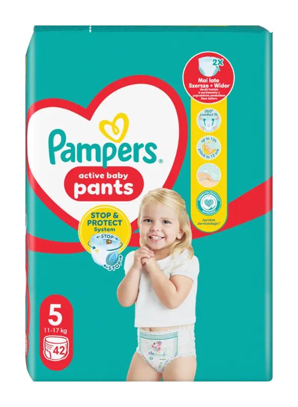 Pampers Plenkové kalhotky 12 - 17 kg, vel. 5, 42 ks