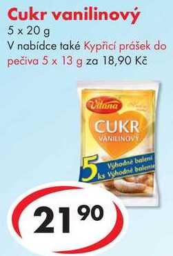 Cukr vanilinový, 5x 20 g 