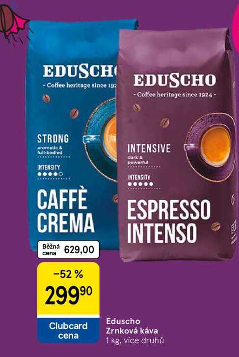 Eduscho Zrnková káva, 1 kg, více druhů  v akci