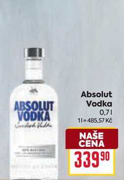 Absolut Vodka 0,7l v akci