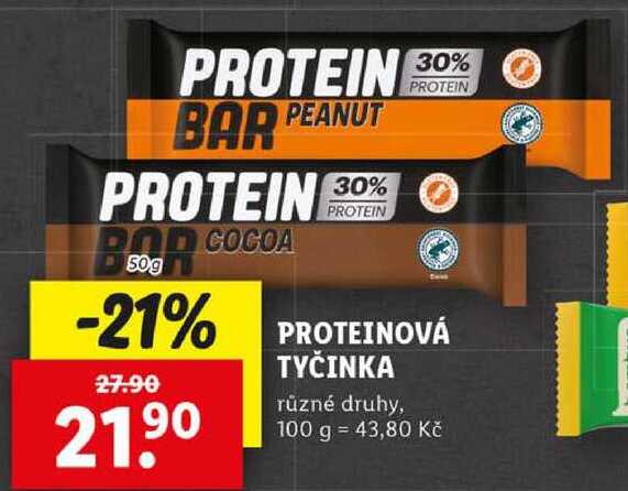 PROTEINOVÁ TYČINKA, 50 g v akci