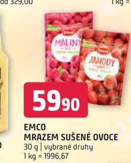 Emco mrazem sušené ovoce 30 g vybrané druhy