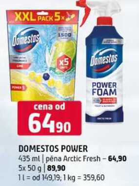 Domestos power vybrané druhy