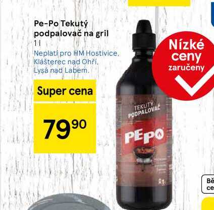 Pe-Po Tekutý podpalovač na gril, 1 l
