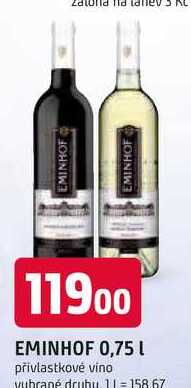 EMINHOF 0,75 přívlastkové vino