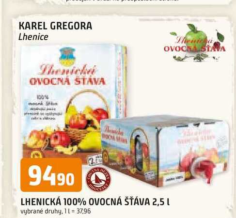LHENICKÁ OVOCNÁ ŠŤÁVA 2,5l