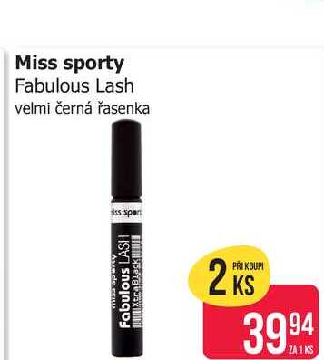 Miss sporty Fabulous Lash velmi černá řasenka