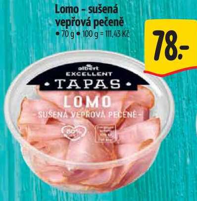 Lomo - sušená vepřová pečeně, 70 g