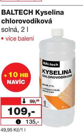 BALTECH Kyselina chlorovodíková solná, 2l