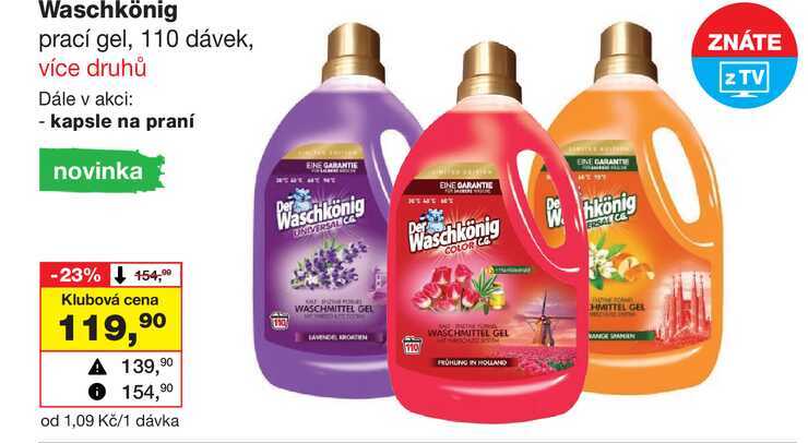 Waschkönig prací gel, 110 dávek