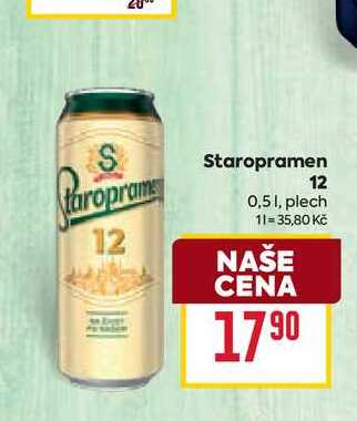 Staropramen 12 0,5 l, plech 